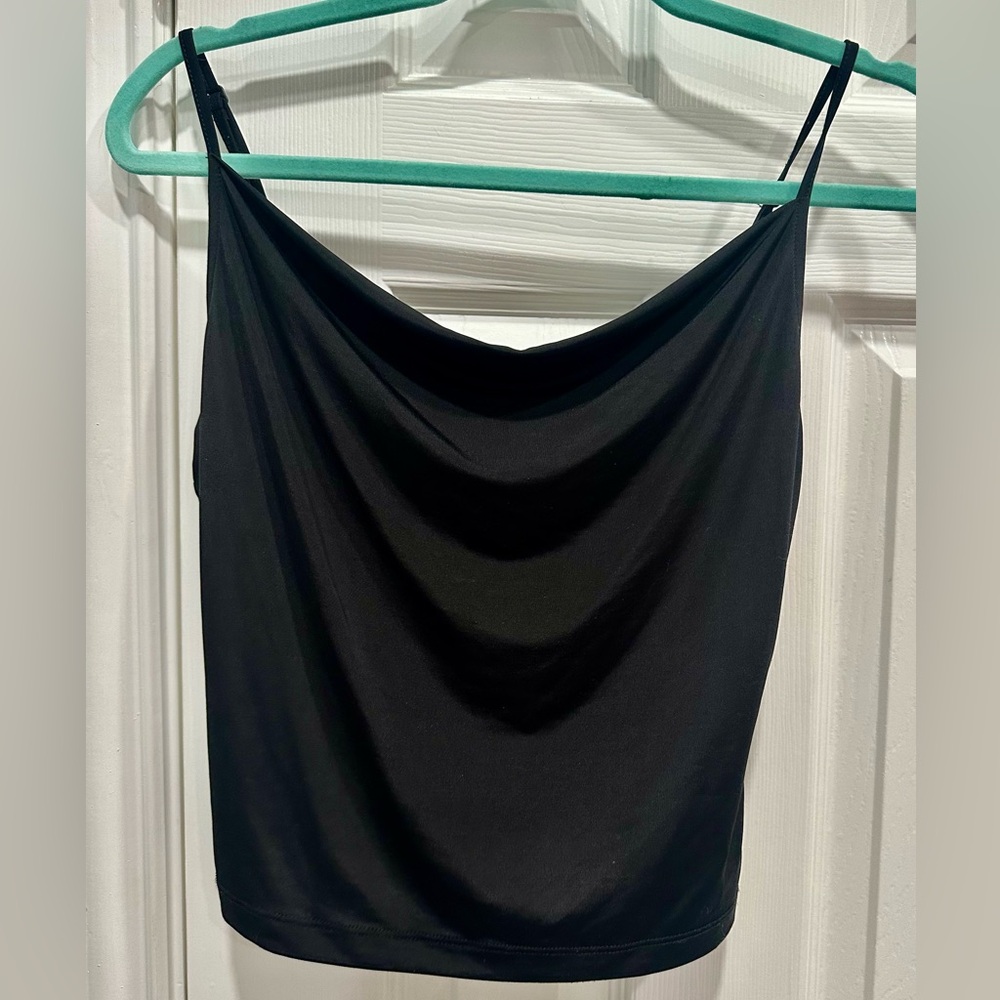 Urban Outfitters, Black Semi cropped, Cowl neck, Small